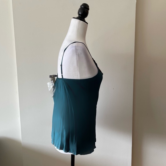 New silk Calvin Klein vintage cami slip top Y2K 90s beading velvet bling - Picture 4 of 8